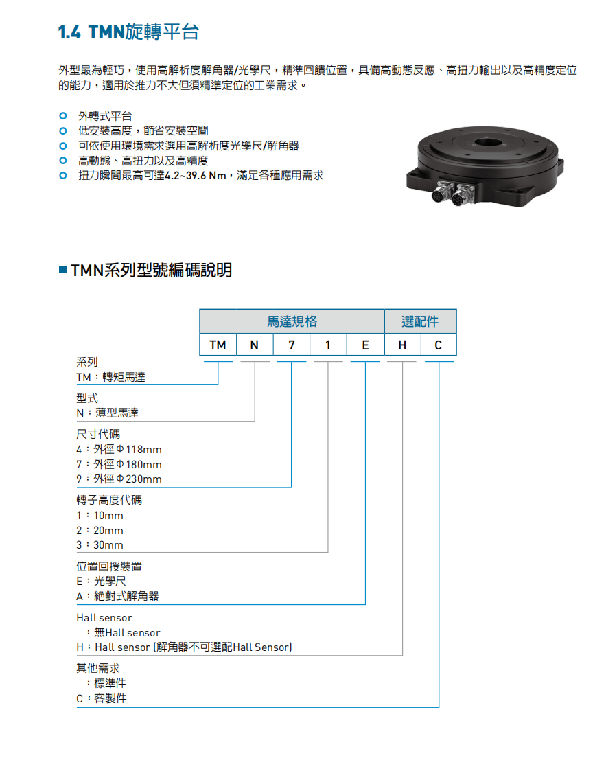 上銀直驅(qū)電機:DMN93G