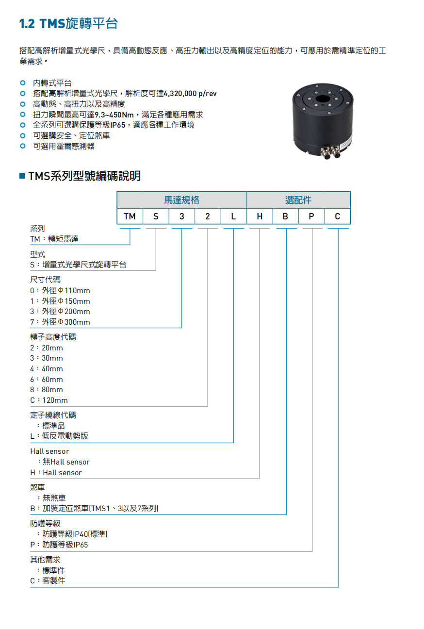 上銀直驅(qū)電機(jī)DMS38G